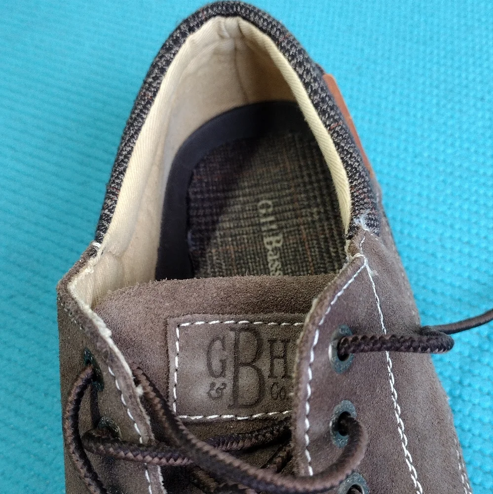 G.H Bass & Co Mens Oliver F14 Boat Shoes Loafers Leather & Fabric Brown - 10